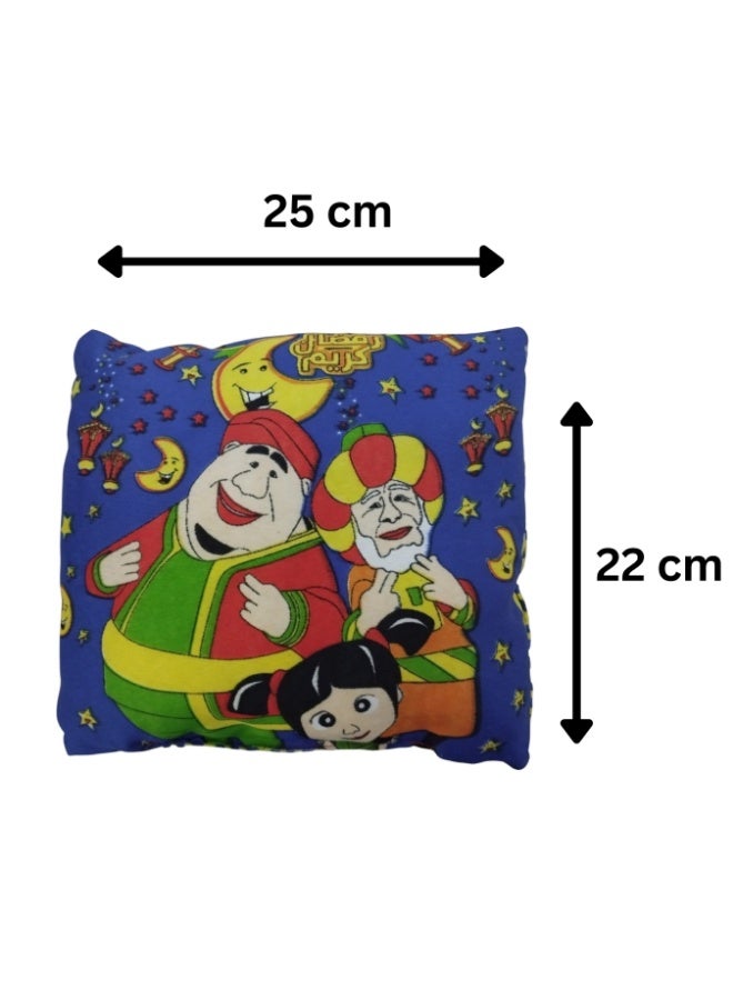 Set of 4 Ramadan Pillows Double Face (Insert + Cover) - Two Different Sides - 8 Decorative designs in one set - Luxury printing 25X22 cm - Easy to clean materials - Exclusive offer for Ramadan decorations - Image 4